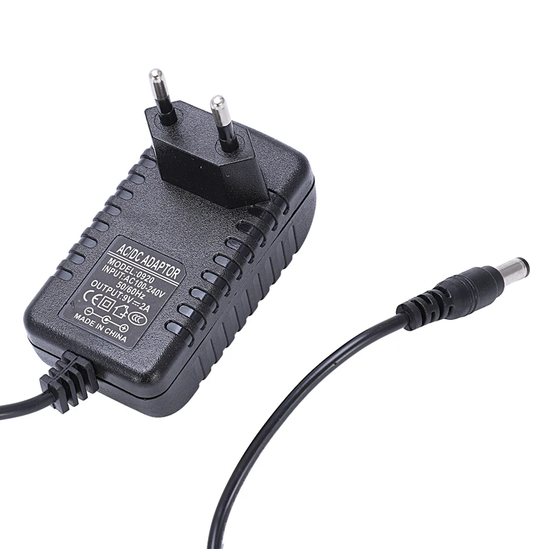AC 100-240V A DC 9V 2A адаптер конвертер питания зарядное устройство (штепсельная Вилка