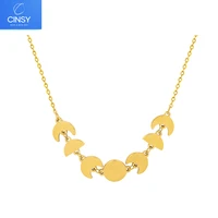 cinsy store necklace for women stainless steel necklace colar moonsun choker chic jewelry vintage chain necklace for female