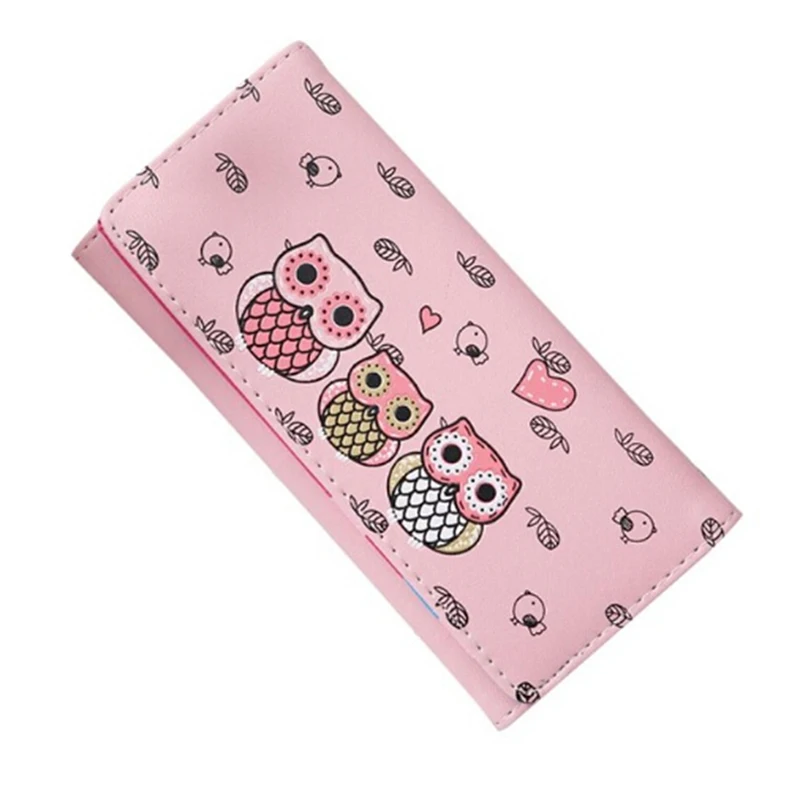 Женские кошельки с милой совой Дамский кошелек для монет длинный короткий стиль