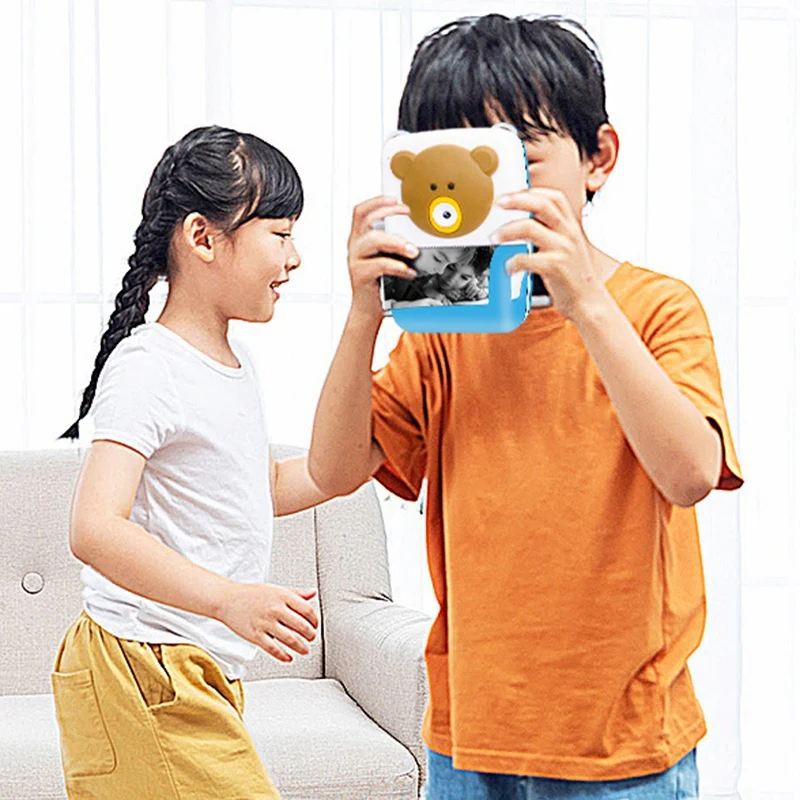 

Fun Instant Print Camera Mini Anti-Fall for Kids with Print Paper Portable Creative Print Camera for Boys and Girls Gift