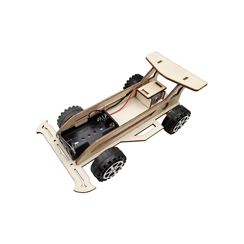 Креативная деревянная электрическая гоночная модель сделай сам детская игрушка