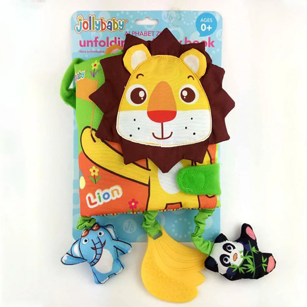 Книга тканевая с жирафом и погремушками для младенцев детей|Чтение| |