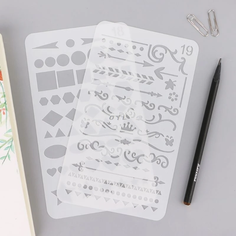 20 шт пули журнал трафарет набор пластиковый планировщик шаблон чертежа сделай