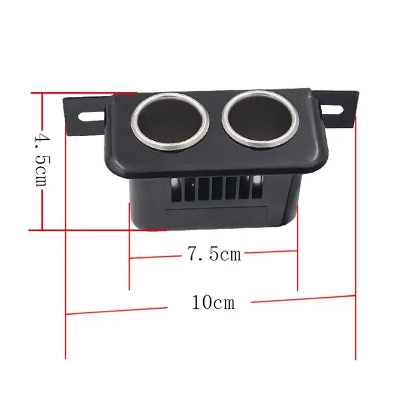 29 см 12 V/24 V Max 150 вт DIY двойное отверстие розетка для автомобильного прикуривателя с