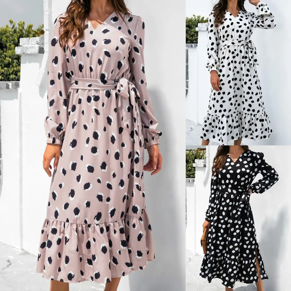 

Summer Chiffon Dress Women Leopard Print Beach Dresses Casual Front Button Shirt Dress Long Sleeve Party Dress Vestidos 2021
