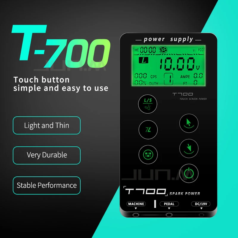 Источник питания для татуажа T700 с сенсорным экраном интеллектуальный цифровой ЖК-дисплей для макияжа двойные источники питания для татуажа