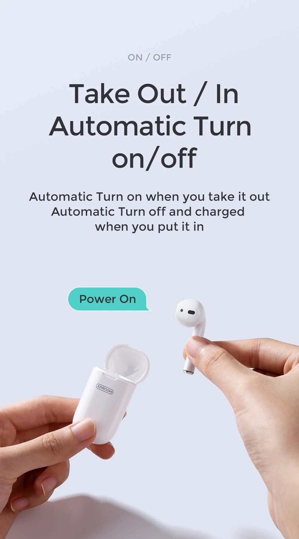 Joyroom Bluetooth5.0 Беспроводной стерео одиночный наушник сенсорный Управление легкие наушники с зарядный чехол с микрофоном для iPhone, Android