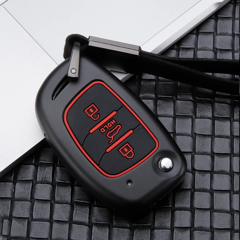 Чехол для автомобильного ключа из цинкового сплава и силикона чехол Hyundai Tucson Creta ix25 i20 i30 HB20 Elantra Verna Sonata Mistra