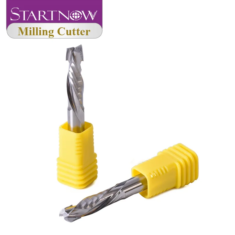 Startnow 5PCS UP &amp DOWN Cut Milling Cutter Two Flute Spiral Bit Tungsten Steel Solid Carbide End Mill CNC Router Engraving Bits |