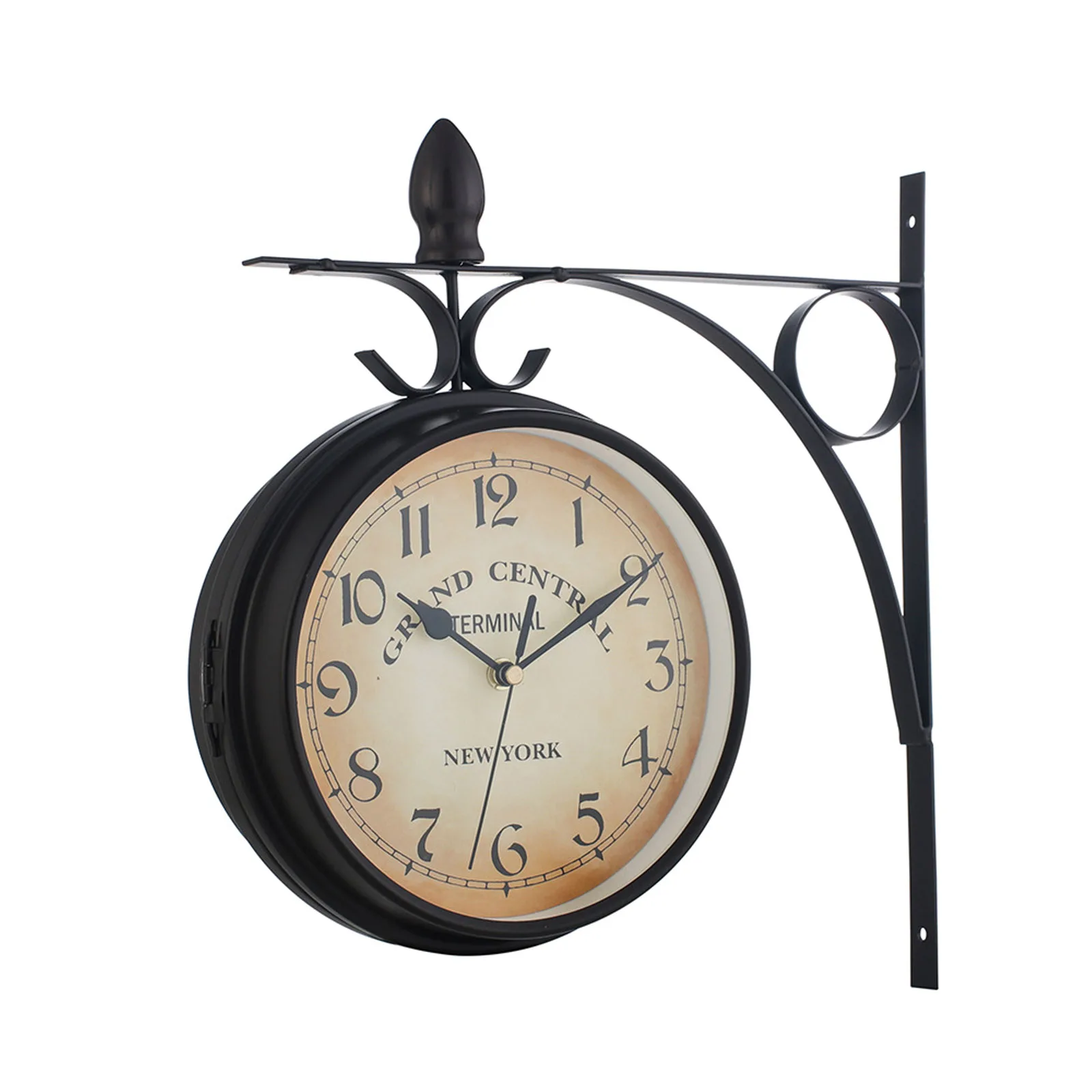 

Двусторонние настенные часы в европейском стиле, креативные классические настенные часы, домашний декор, подвесные двухсторонние часы