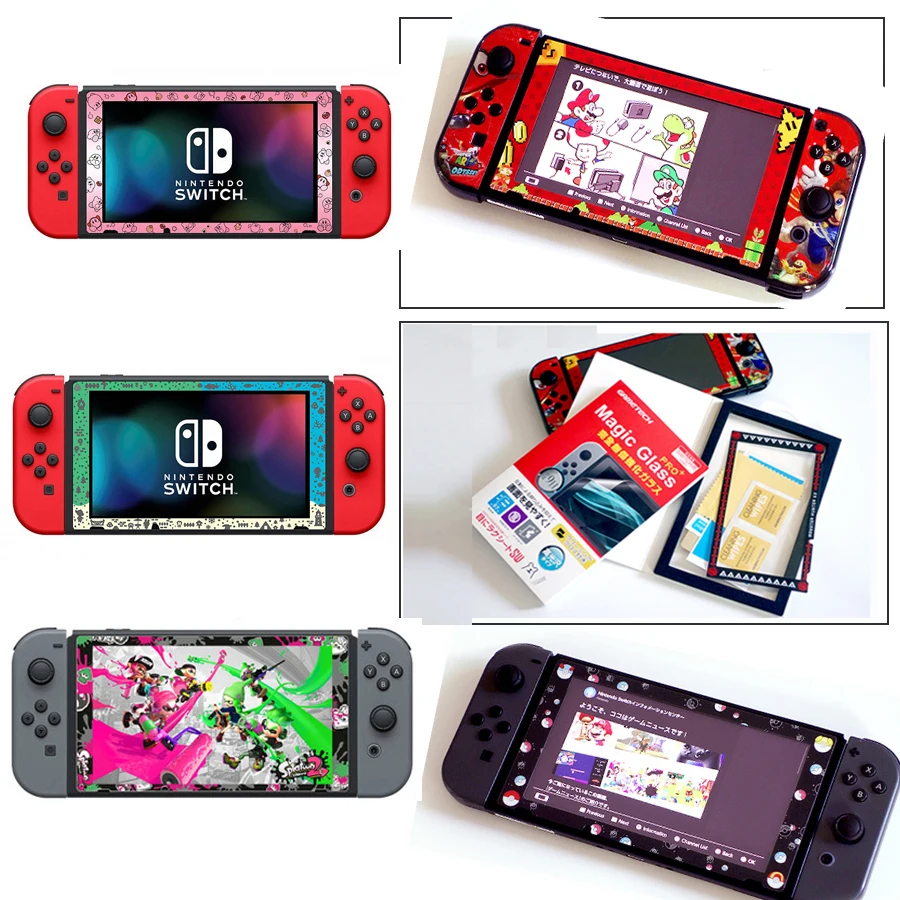 Твердая оболочка Nintendo Switch протектор экрана из закаленного стекла HD цветная рамка