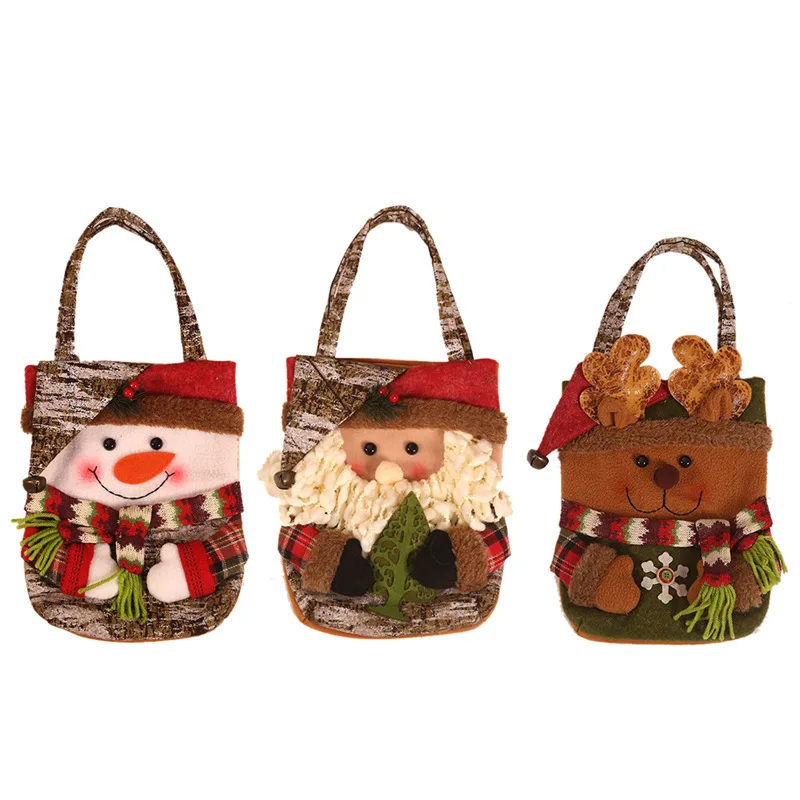 

Christmas Ornaments Stockings New Year Gift Candy Bag for Kids Xmas Santa Claus Snowman Elk Gift Holders Christmas Decorations