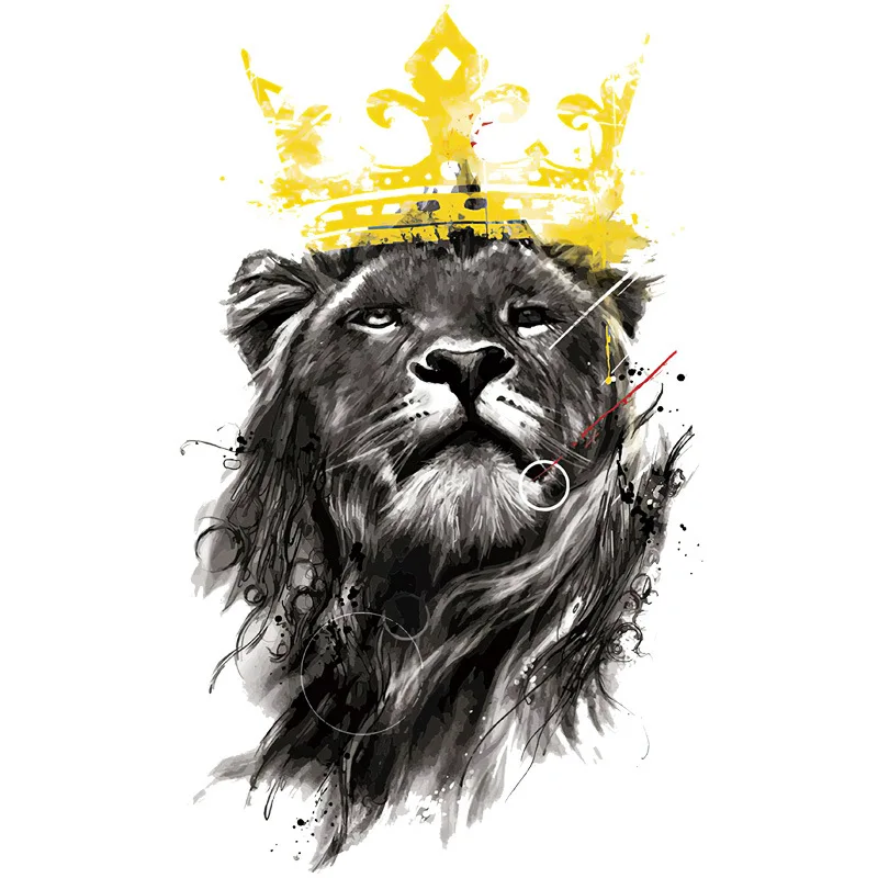Переводные нашивки Crown lion для одежды текстильные виниловые термо-Стикеры