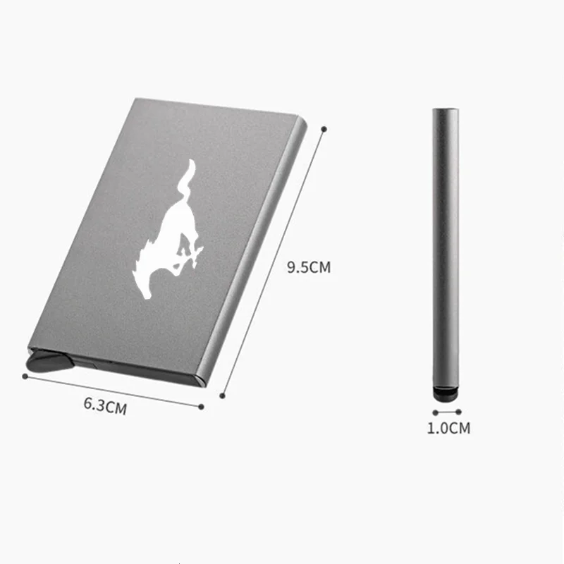 

For Ford Mustang GT SHELBY RFID Anti-theft Credit Card Holder Thin ID Card Case Automatically Solid Metal Bank Card Wallet