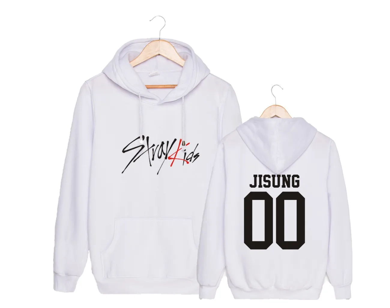 Straykids/модный детский пуловер с капюшоном, бархатный пуловер больших размеров для мужчин и женщин - Цвет: white8