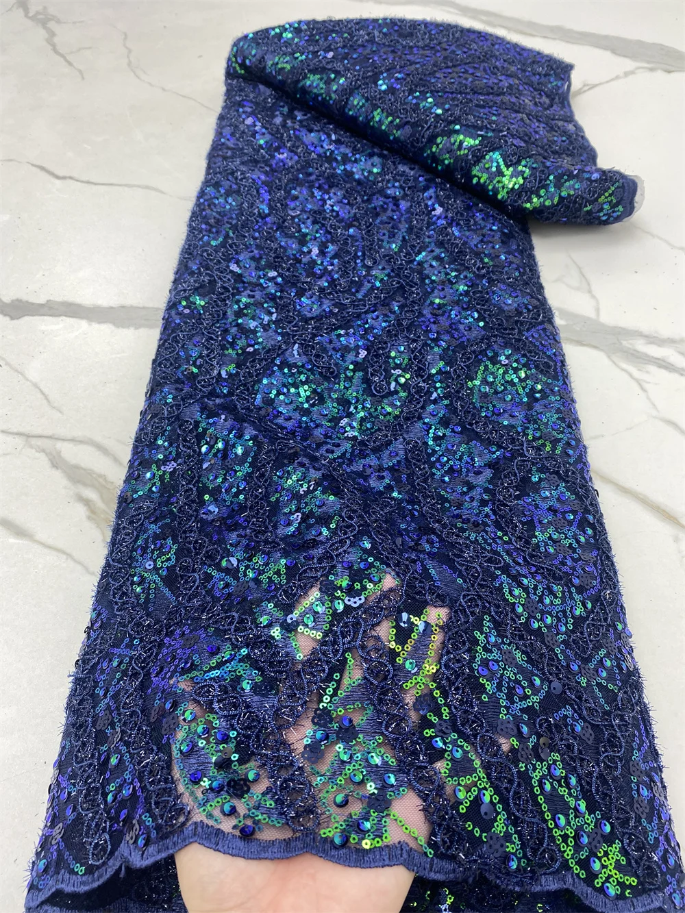 

Французская кружевная ткань 2021 высокое качество кружева с пайетками африканская вышивка тюль кружевная ткань нигерийское кружево для свад...