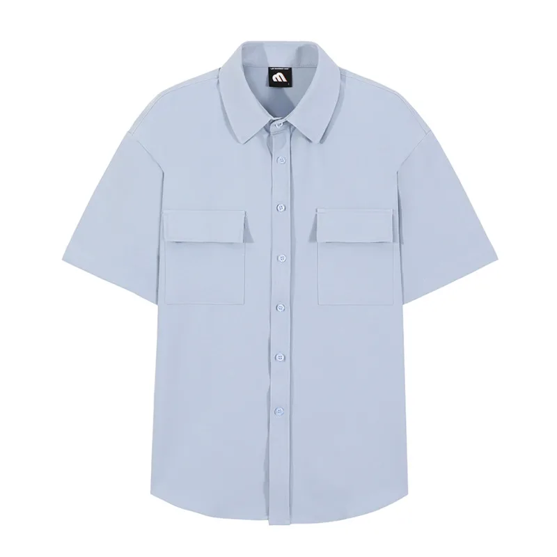 

IEFB Short Sleeve Shirt Men's Korean Fashion Half Sleeve Casual Shirt Loose Workwear Lapel Single Breasted Tops 2021 Summer New
