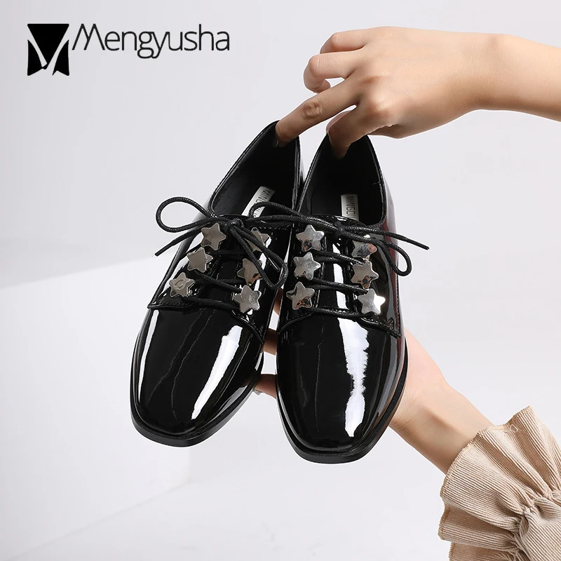 Женская обувь из лакированной кожи коллекция 2019 года сезон осень зима новые