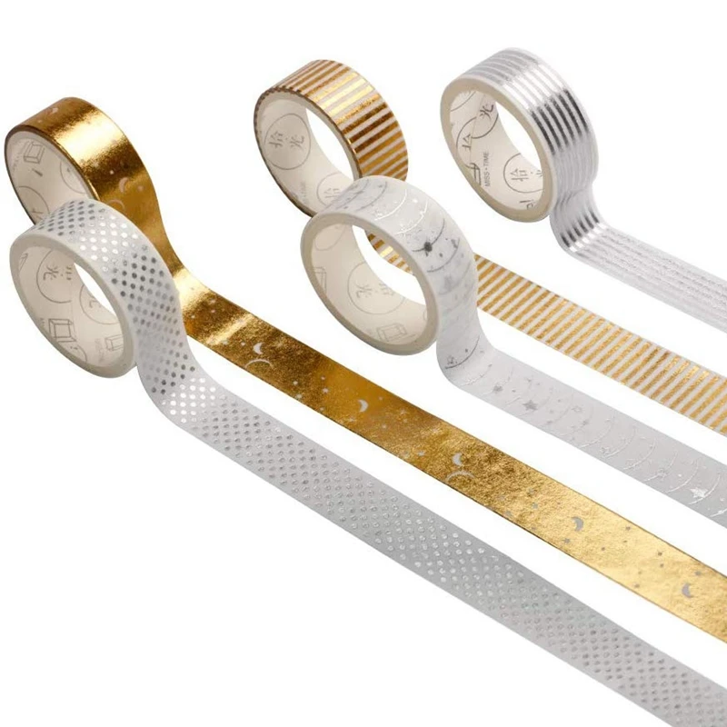 20 шт./компл. Золотая фольга васи лента блеск набор декоративного скотча клейкая DIY