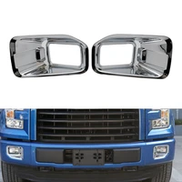 for 2015 2016 2017 ford f150 chrome front bumper fog lights covers trim pair