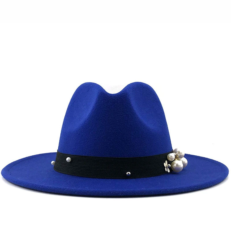 Шляпа в британском стиле для мужчин и женщин фетровая Федора с широкими полями