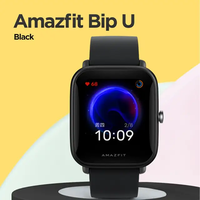 Смарт-часы Amazfit Bip U водонепроницаемые (5 атм) с цветным дисплеем |  Электроника | АлиЭкспресс