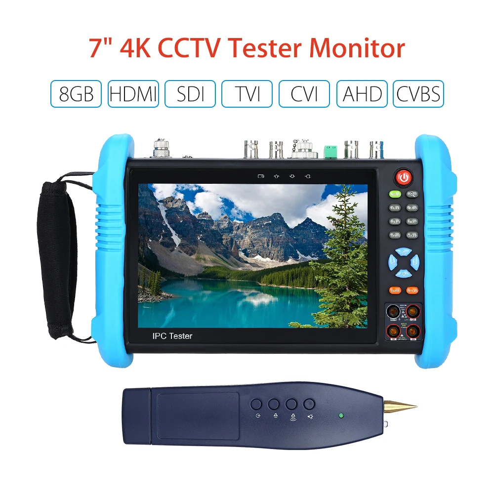 Цифровой IP тестер CCTV 7 &quot4K 1080P монитор TVI CVI AHD HD SDI/IPC 9800MOVTT PTZ POE камера видеотестер Wi