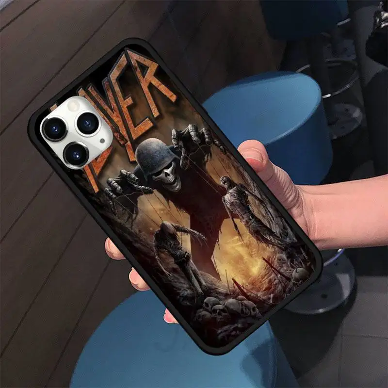 

Slayer Rock Band Trend Etui Painting Phone Case For iphone 5S 6S 7 8 11 12 XR XS SE Plus Pro ProMax Cover Fundas Coque