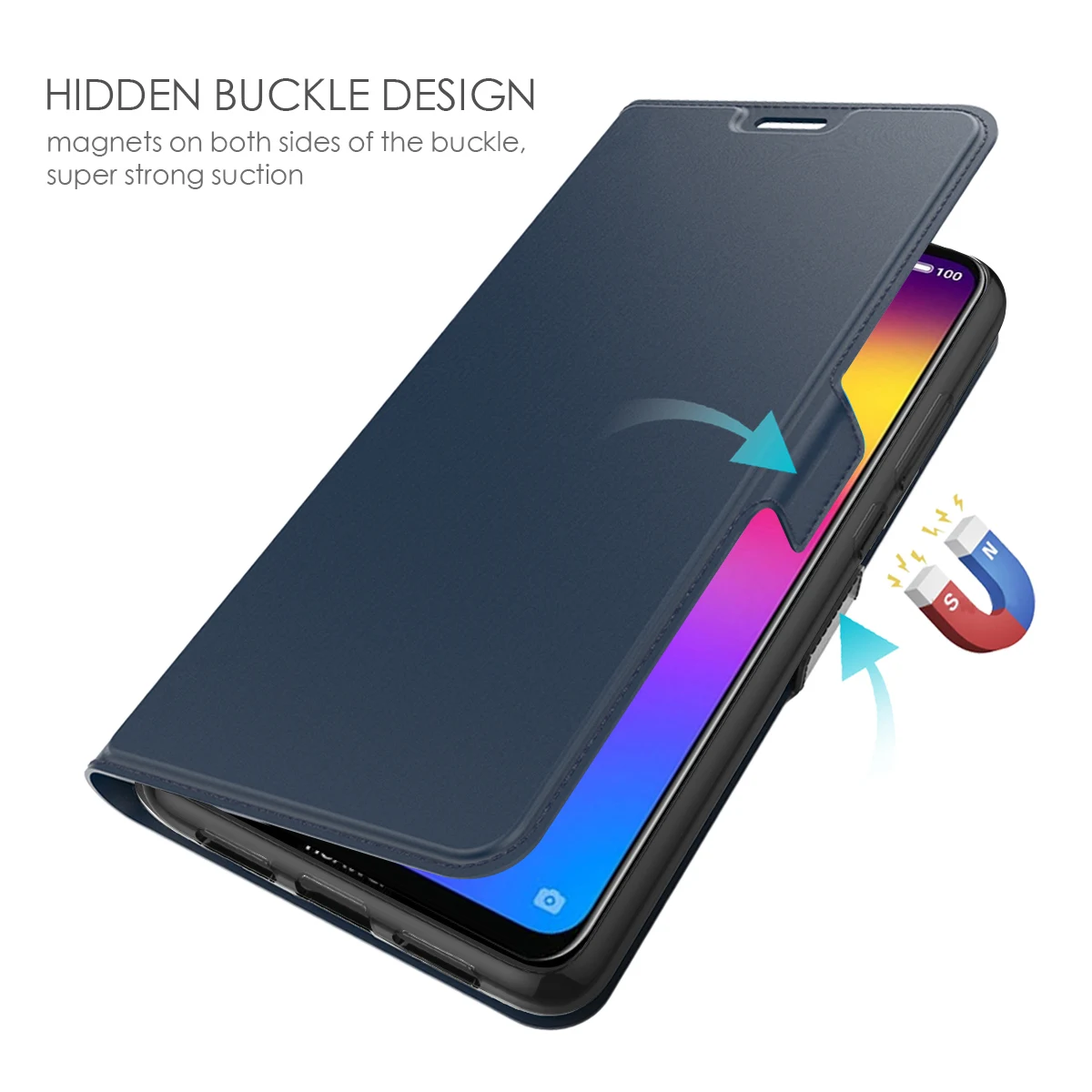 Чехол для телефона Meizu Note 9 из искусственной кожи с откидной крышкой и подставкой