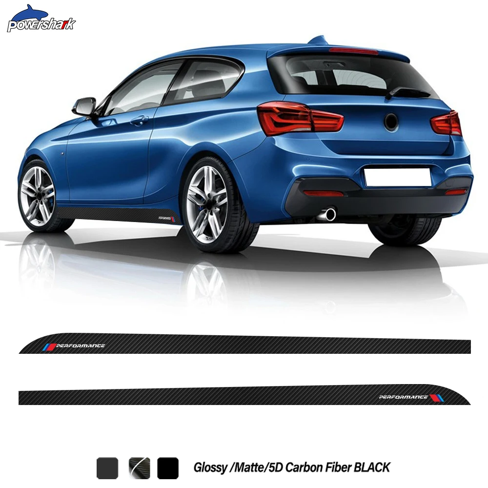 

2 Pcs M Performance Decal Side Stripes Skirt Sticker For BMW 1 Series F20 F21 F40 118i 120i 125i 128i 135i 2020 Accessories