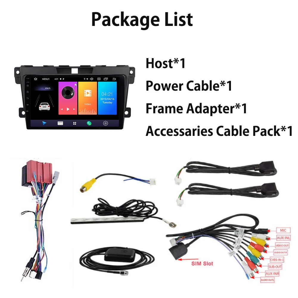 

Android 9.0 For Mazda CX-7 CX 7 2008-2015 Car Radio Multimidia Video Player GPS Navi 2 Din 2Din DVD WIFI 4G Carplay Bluetooth BT