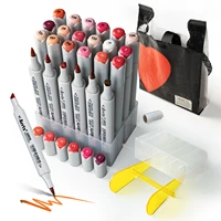 24 red colors brush markers arrtx oros art marker pen double tip sketch markers alcohol based ink tones art supplies