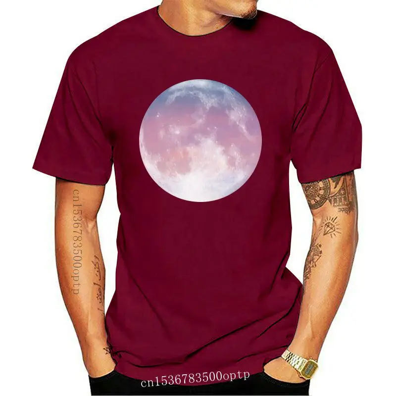

Design Pastel Moon 2021 Romantic Men's Black T-shirt Valentine's Day Lover's Custom Cotton Tops Cartoon T Shirt Cool