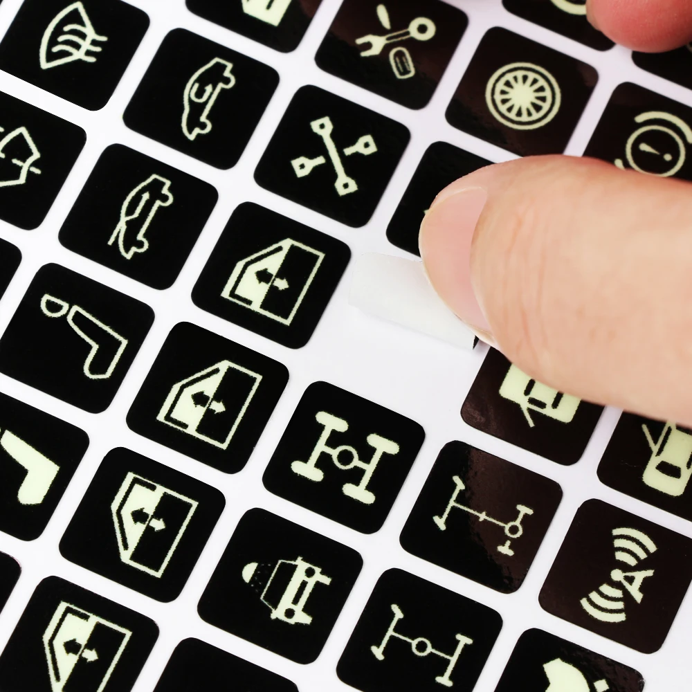 Автомобильная светящаяся наклейка многофункциональная на кнопку для Citroen C3 C4 C5 C6