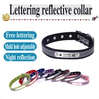 dog collars personalized custom leather dog collar name id tags for small medium large dogs pitbull bulldog beagle correa perro
