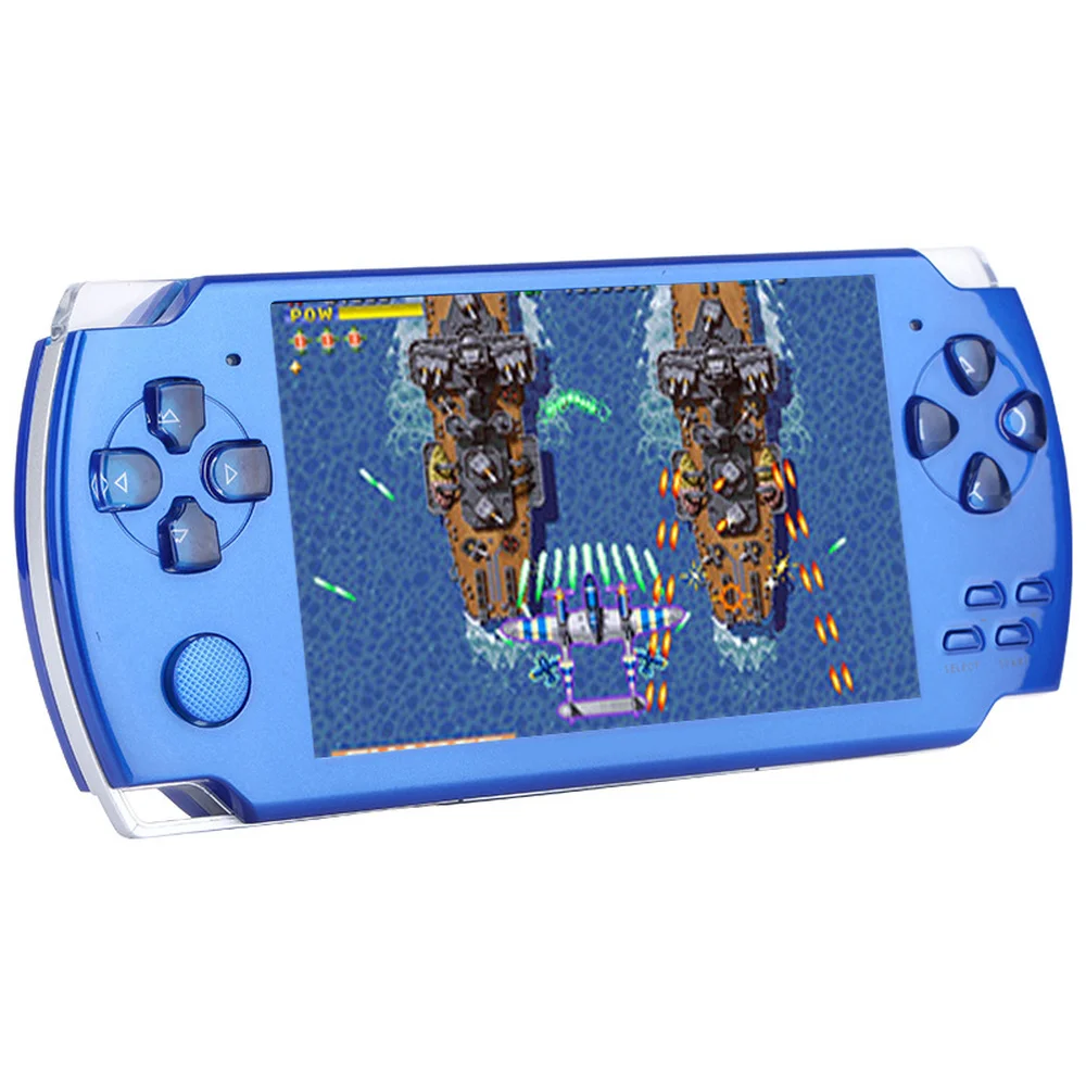 Blue X6 портативная игровая консоль 4,3 дюймов экран MP4-плеер MP5 игровой плеер 8 Гб Поддержка 8 бит 16 бит 32 бит игры камера видео электронная книга - Цвет: Blue