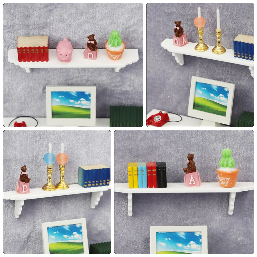 

1pc Miniature Furniture Decor DIY Doll House Scene Layout Prop Mini Storage Rack