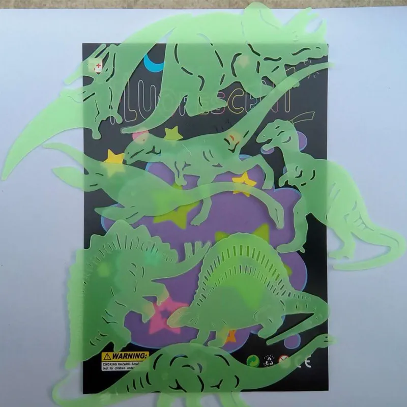 Креативные светящиеся динозавры настенные наклейки в темноте декоративные для