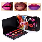 Палетка блеск для губ 15 цветов, макияж профессиональный Матовый крем блеск для губ, высокая пигментная губная помада Палетка, праздничный подарок для женщин и девушек