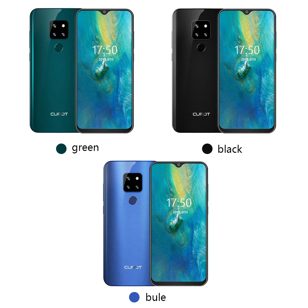 Cubot P30 Android 9,0 6," экран капли 2340x1080 4 Гб+ 64 Гб Pie Helio P23 AI задняя Тройная камера Face ID 4000 мАч смартфон