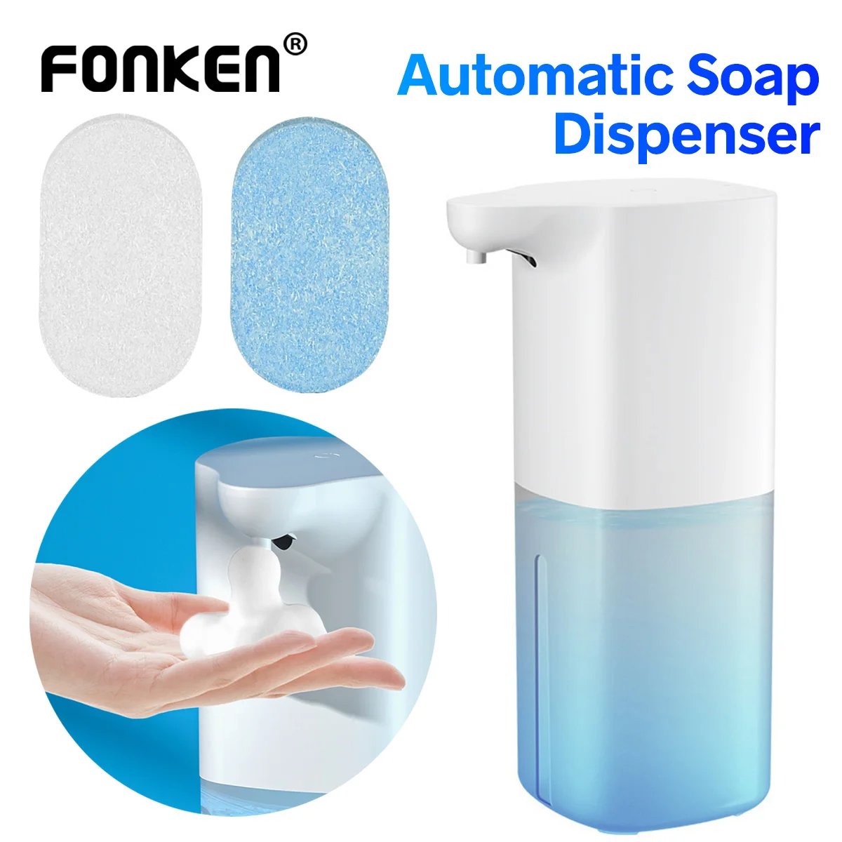 

Touchless Automatic Soap Dispenser USB Charging Smart Foam Machine Infrared Induction Sensor Hand Sanitizer for Bathroom Kitchen