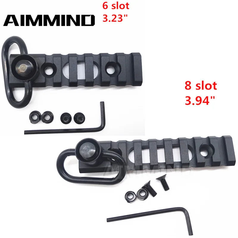 

Тактическое рельсовое Крепление Keymod, рельсовые секции Пикатинни Вивера, 6/8 слотов, крепление основания с QD вертлюгом для охоты