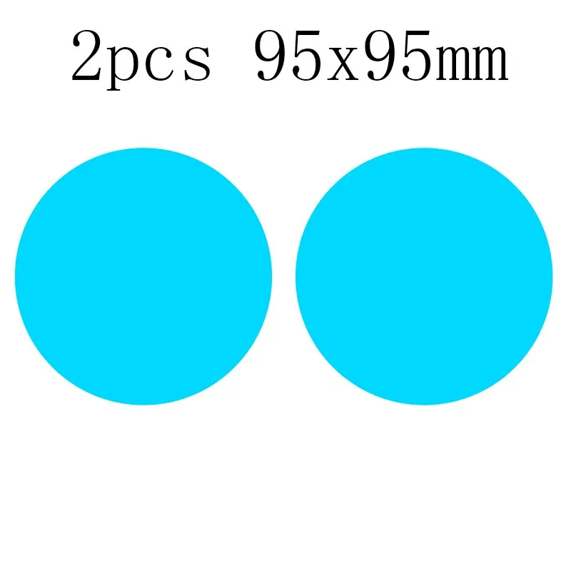 2pcs 95x95mm 2 шт., Автомобильное зеркало заднего вида, водонепроницаемая, противотуманная, непромокаемая пленка, пленка на боковое окно, высокое качество, гарантийный светильник, синий цвет - Цвет: 2pcs 95x95mm
