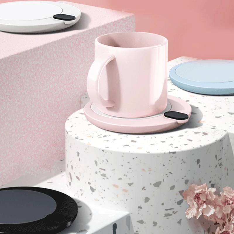 

Portable Round Shape USB Cup Warmer Heat Beverage Mug Mat Keep Drink Warm Heater Mugs Coaster Autumn Winter Desktop Home