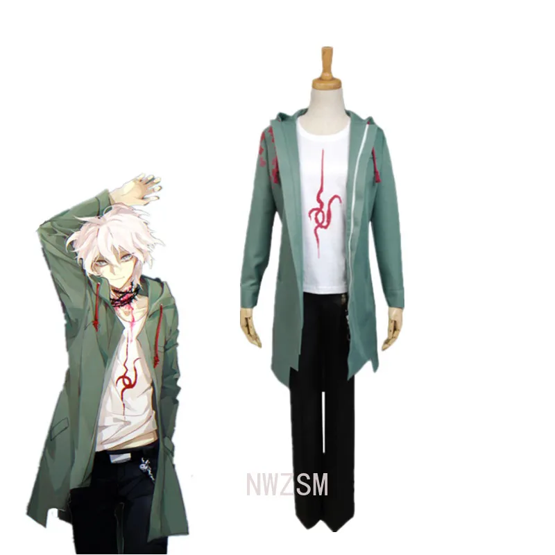 

Nime Super Dangan Ronpa 2 DanganRonpa Nagito Komaeda Куртка Пальто Косплей Костюм Хэллоуин для женщин и мужчин
