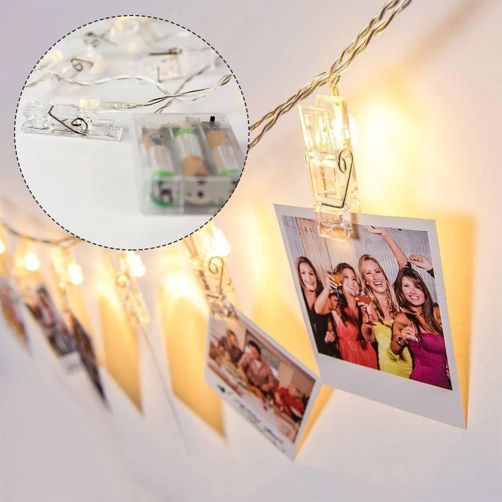 

3M 6M Photo Clip Holder LED String Lights For Christmas New Year Party Wedding Home Decor Fairy Lights Battery Christmas Lamp