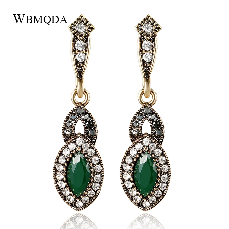 Wbmqda турецкие женские длинные висячие серьги под старину золото цыганские