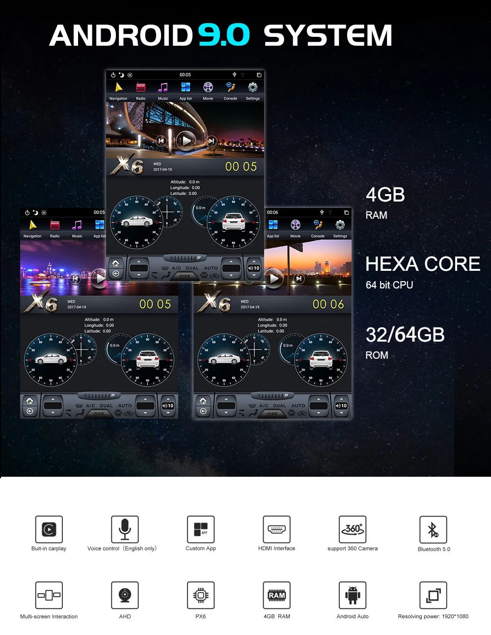 Android 9,0 4 Гб ОЗУ 64 Гб ПЗУ px6 автомобильный dvd-плеер gps навигация для Toyota Tundra Sequoia 2007-2011 головное устройство стерео радио автомобиль