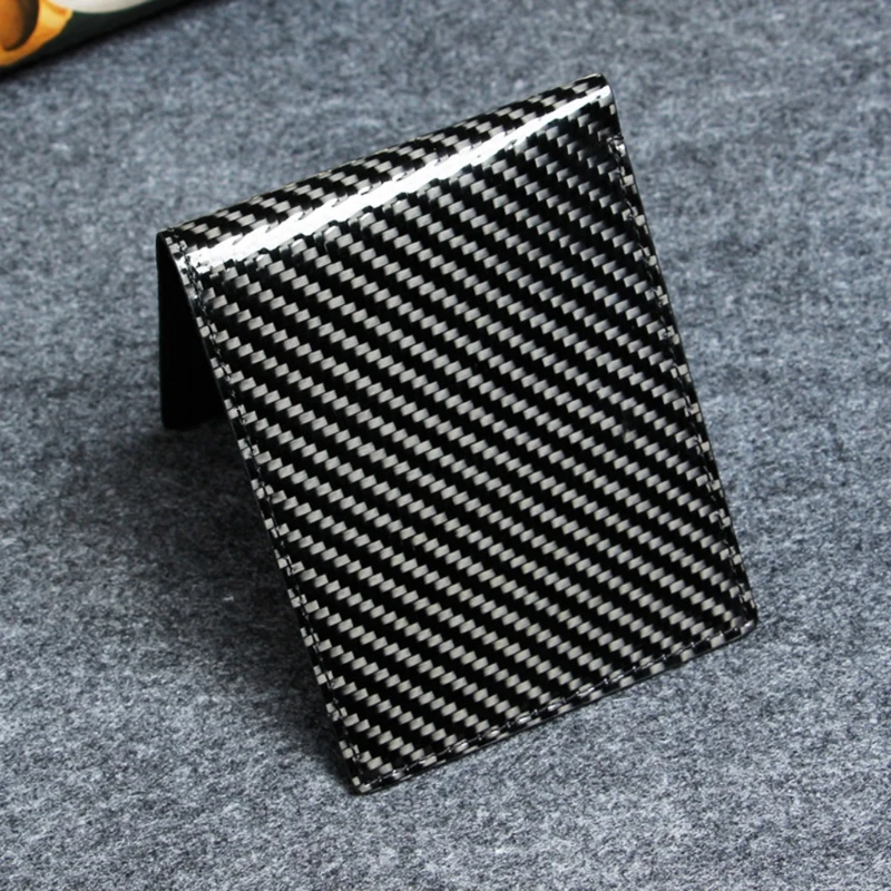 

Fashion Men's Bifold RFID Blocking Carbon Fiber Wallet ID Card Holder Purse Case
