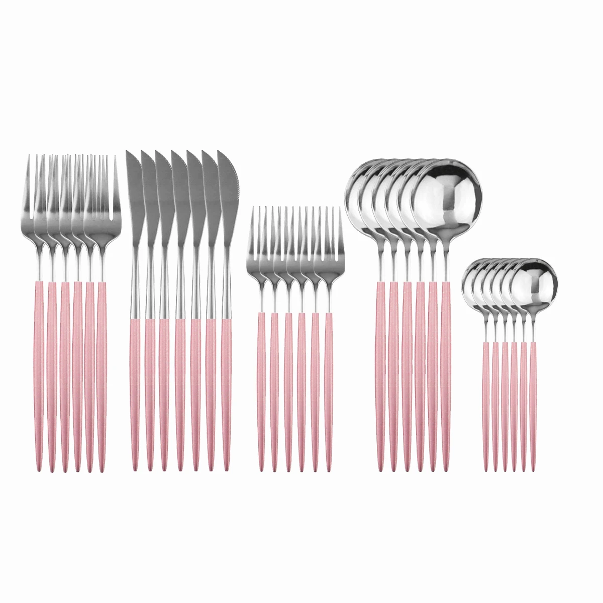 Набор столовых приборов из нержавеющей стали 18/10 розового золота 30 шт.|Наборы